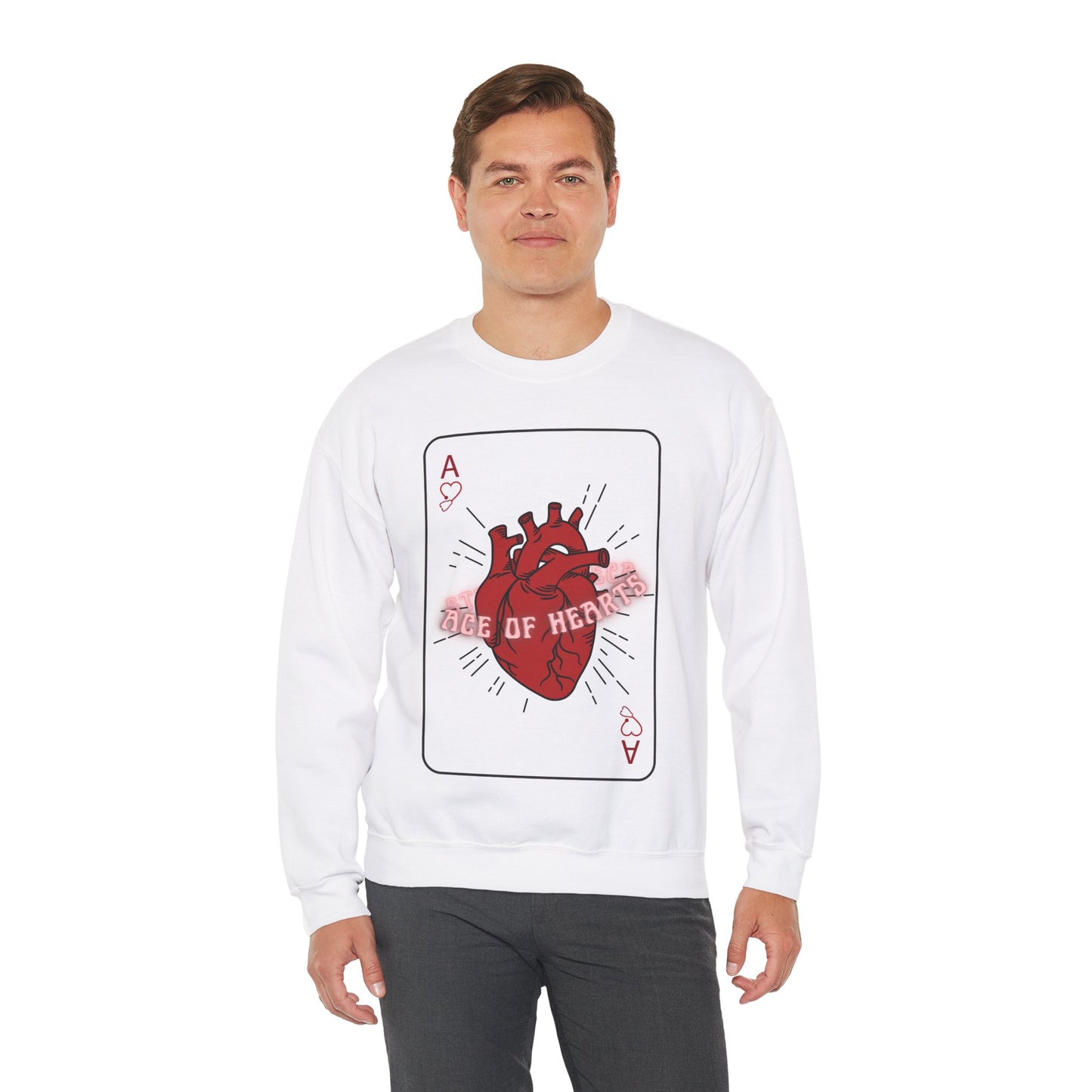 ACE OF HEARTS | Unisex Heavy Blend™ Crewneck Sweatshirt