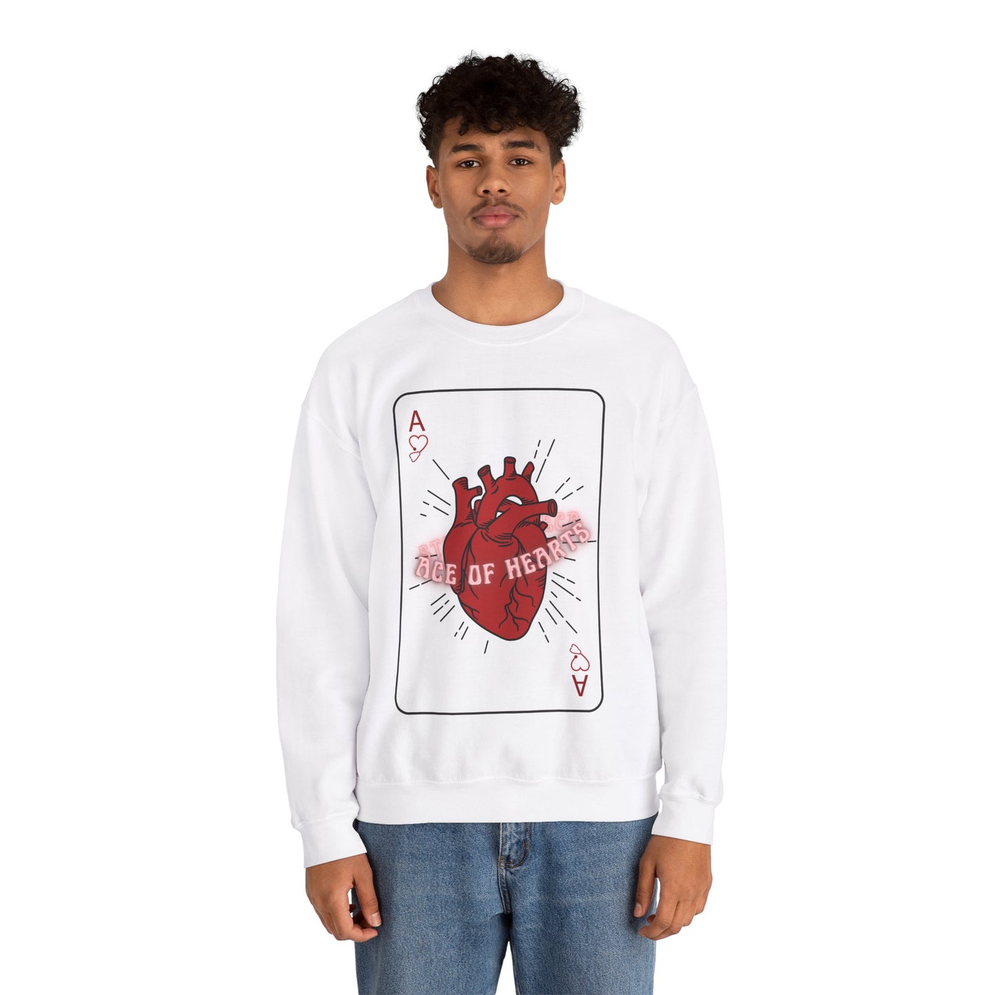 ACE OF HEARTS | Unisex Heavy Blend™ Crewneck Sweatshirt