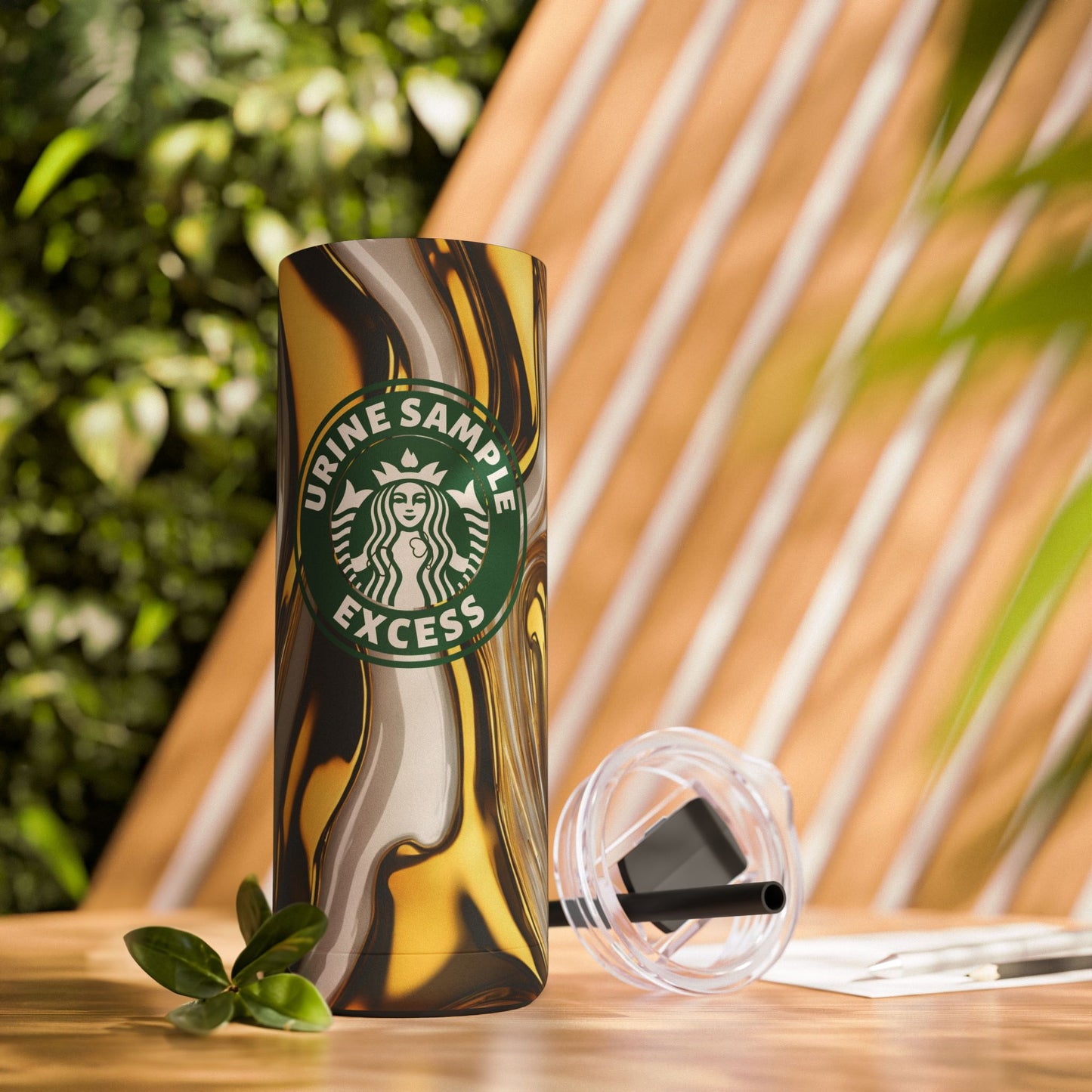 URINE SAMPLE EXCESS | Skinny Matte Tumbler, 20oz