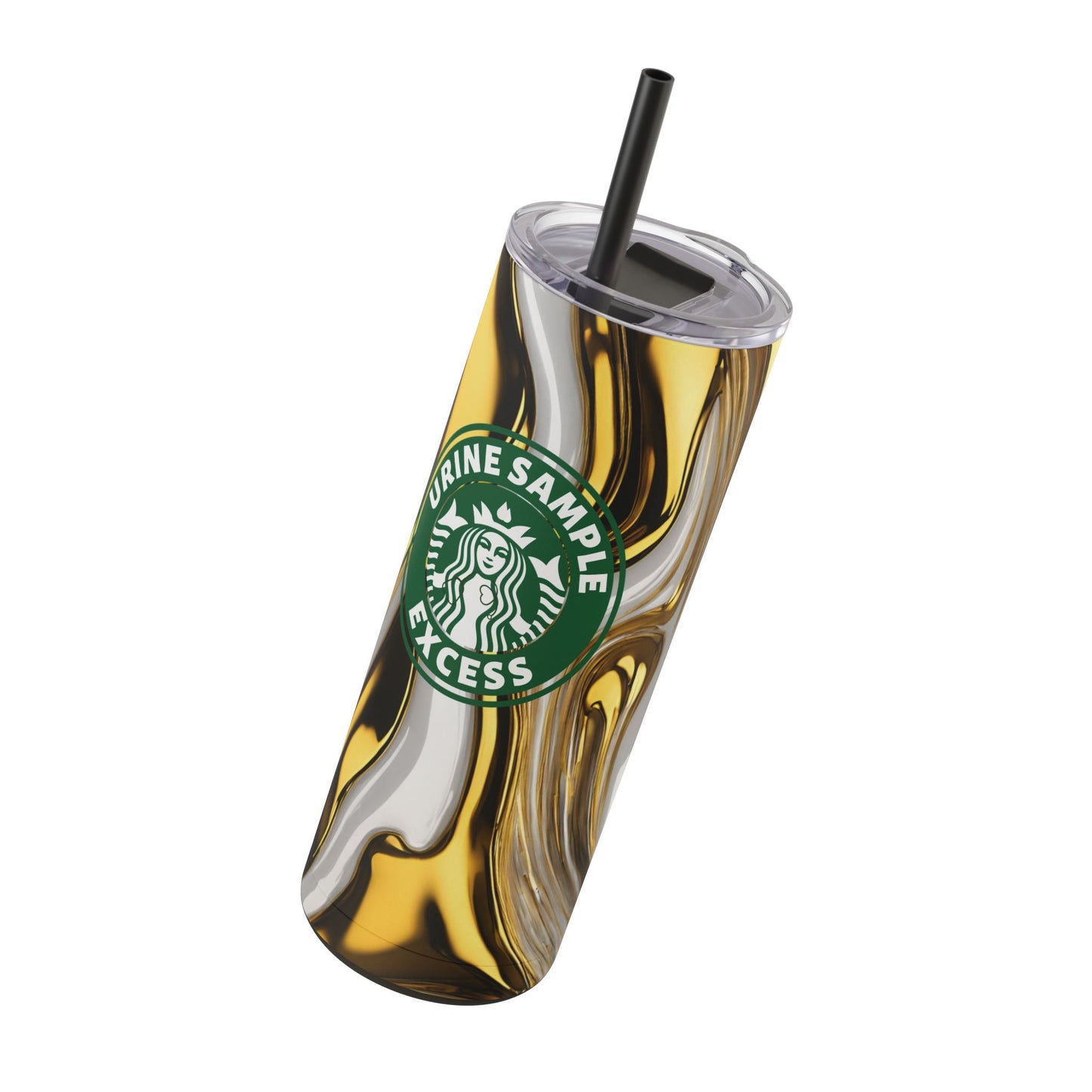 URINE SAMPLE EXCESS | Skinny Matte Tumbler, 20oz