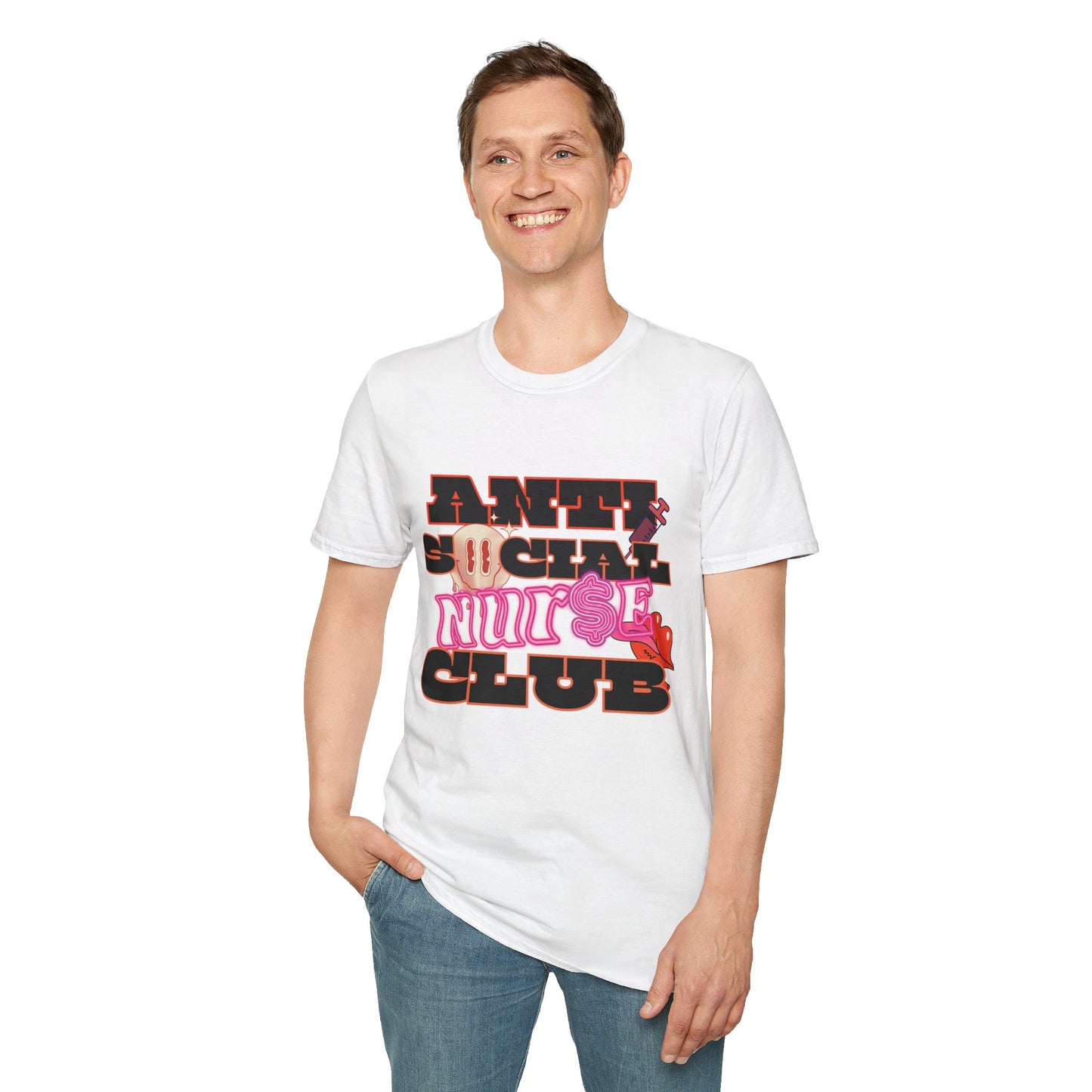 ANTISOCIAL NURSE CLUB | Unisex Softstyle T-Shirt