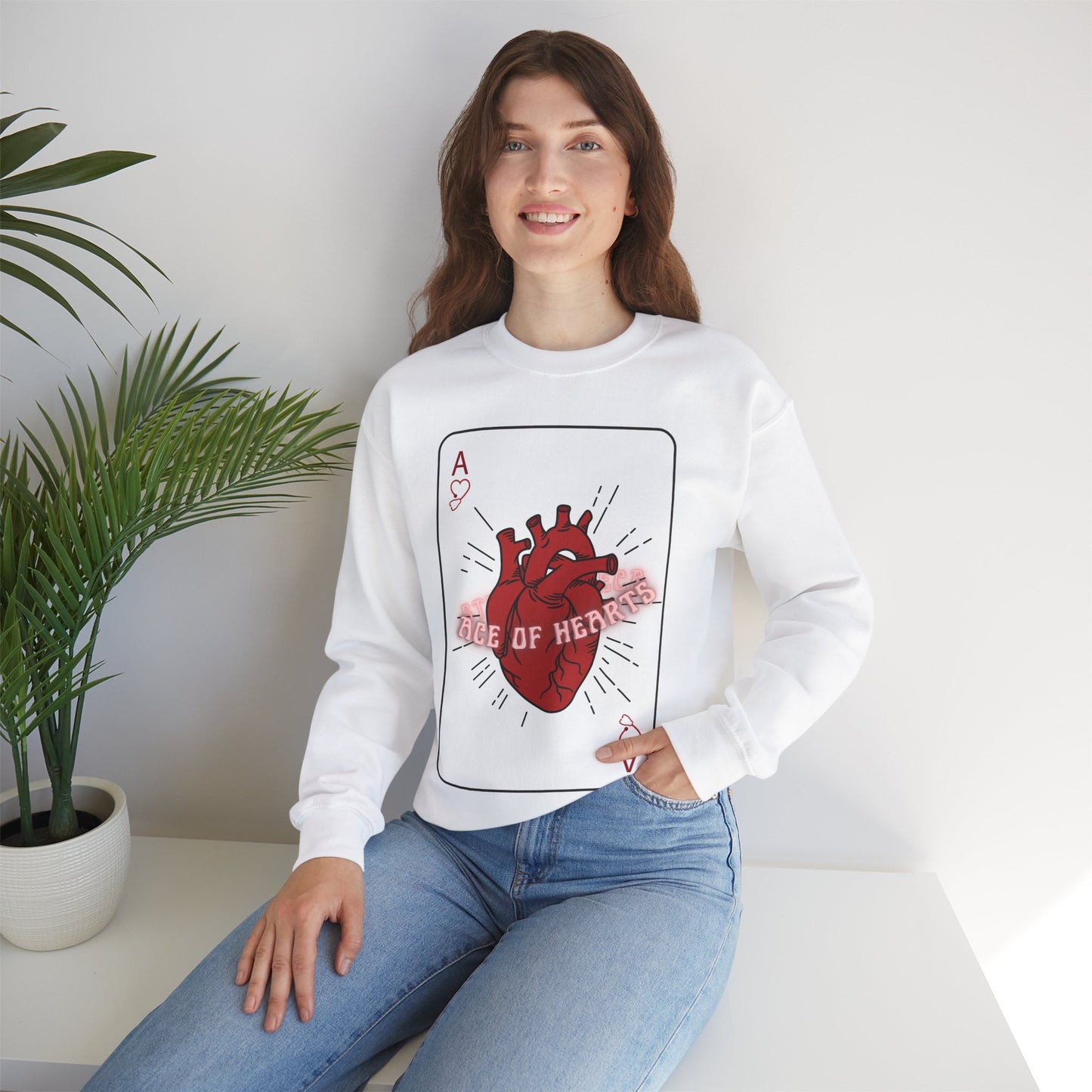 ACE OF HEARTS | Unisex Heavy Blend™ Crewneck Sweatshirt