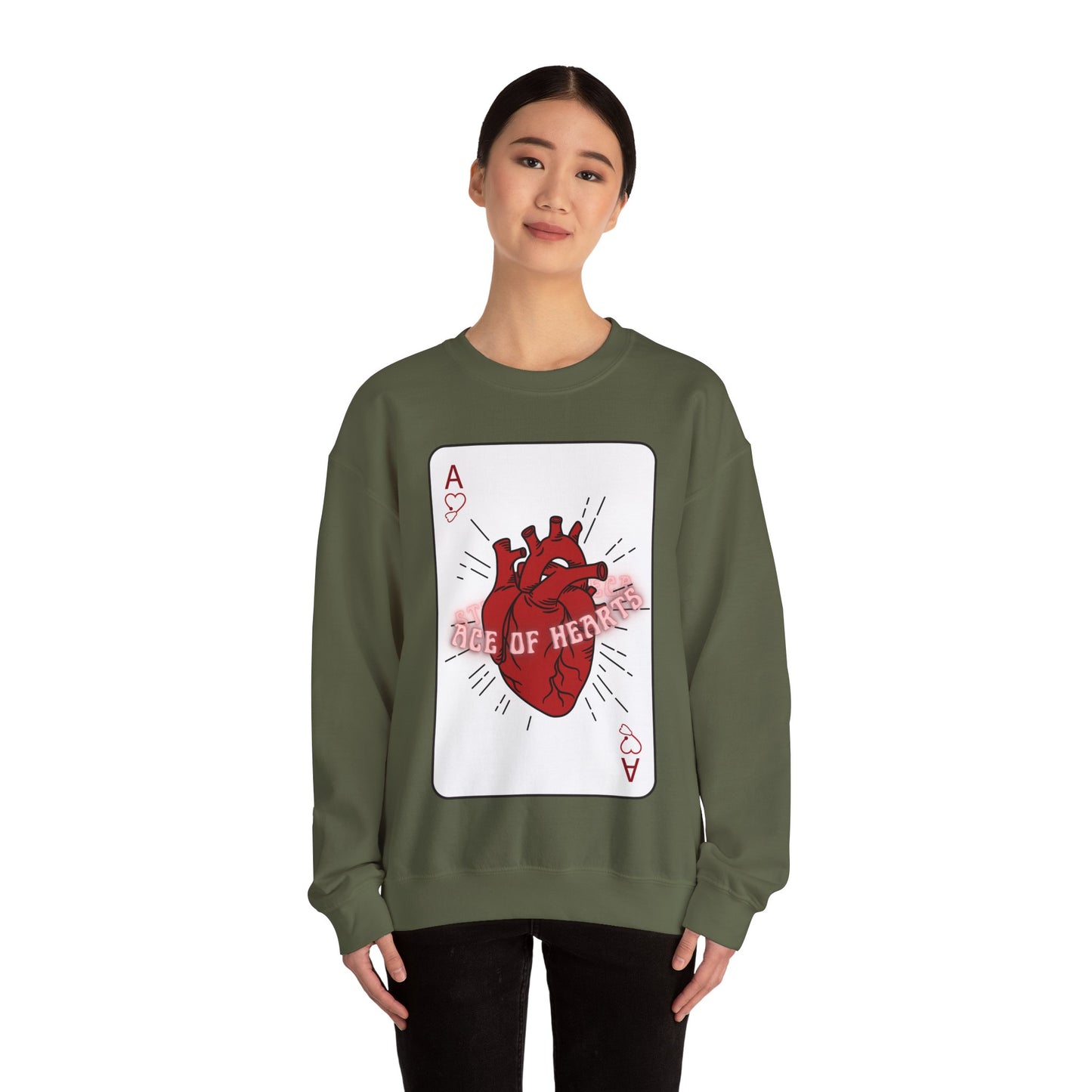 ACE OF HEARTS | Unisex Heavy Blend™ Crewneck Sweatshirt