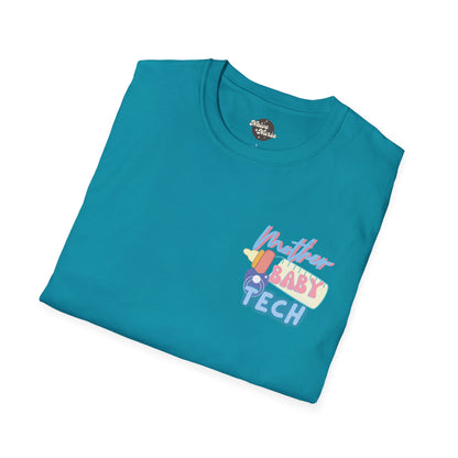 FIRST BABYSITTER (TECH) | Unisex Softstyle T-Shirt