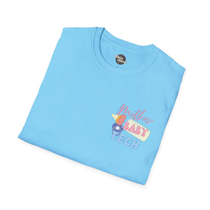 FIRST BABYSITTER (TECH) | Unisex Softstyle T-Shirt