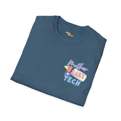 FIRST BABYSITTER (TECH) | Unisex Softstyle T-Shirt