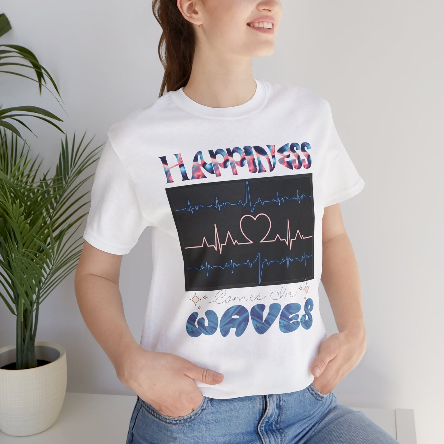 HAPPINESS IN WAVES | Unisex Jersey Short Sleeve Tee